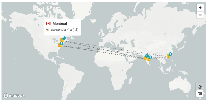 The cluster map